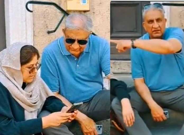 قمر جاويد باجوه سان پرڏيهه ۾ بدتميزي، زال جي موجودگي ۾ گار گند